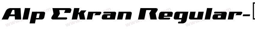 Alp Ekran Regular字体转换